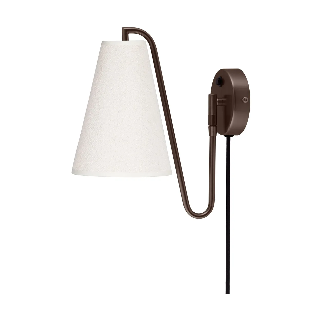 Globen Lighting Lou vägglampa Bouclé vit-bronze