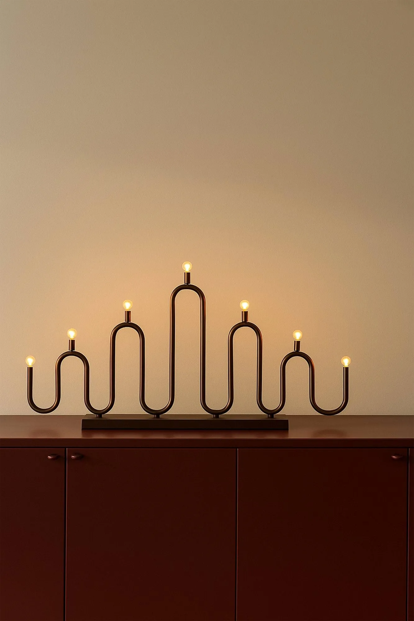 Noel 7 adventsljusstake, Bronze Globen Lighting