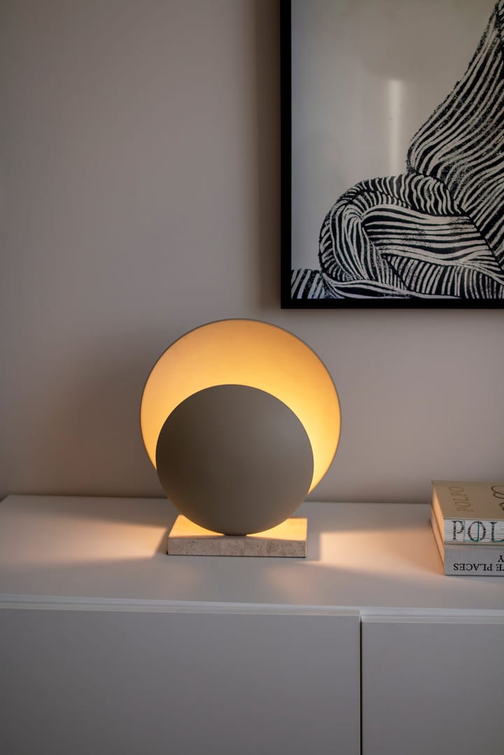 Orbit bordslampa, Beige-travertin Globen Lighting