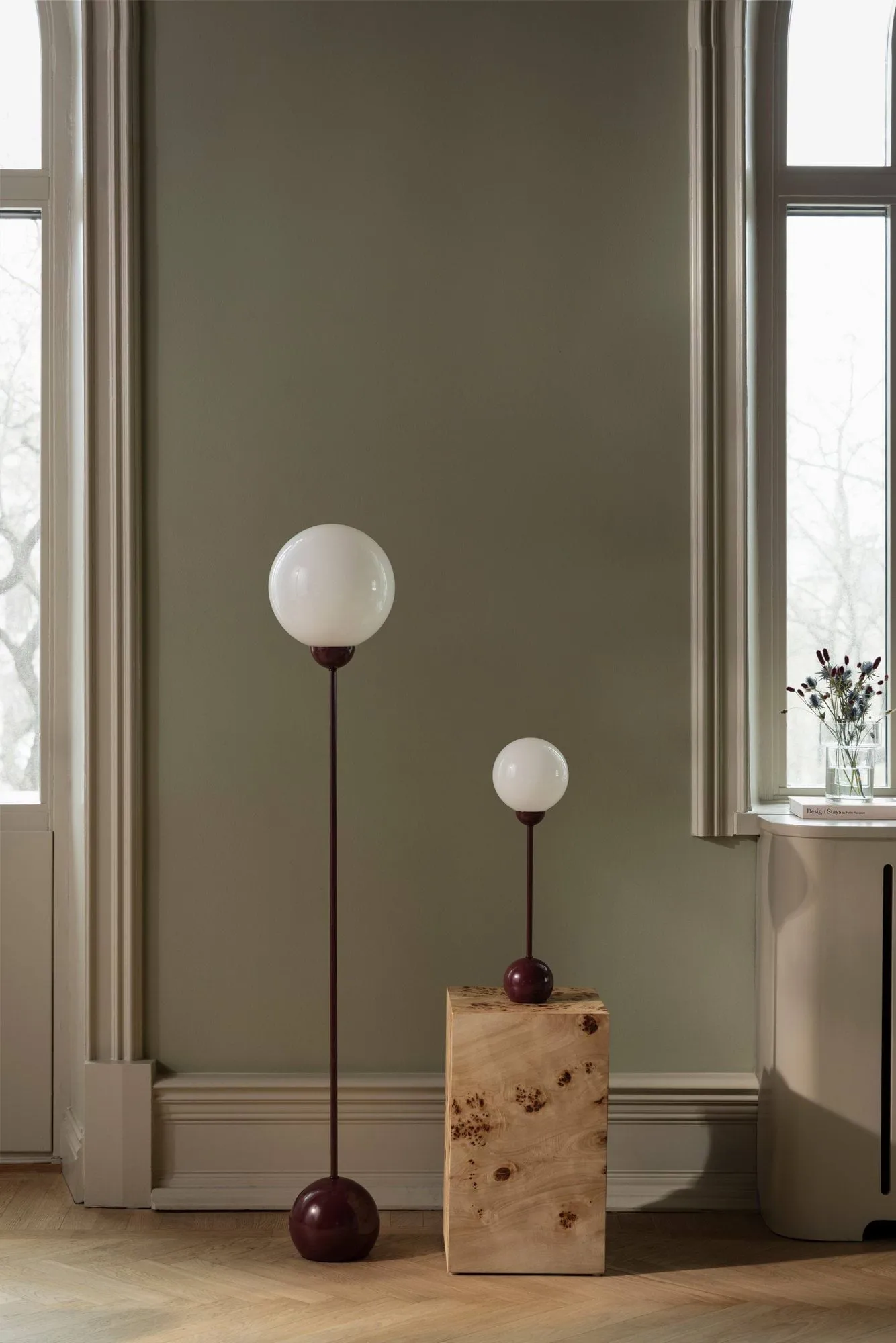 Ripley golvlampa, Burgundy Globen Lighting