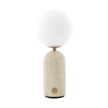 Torrano bordslampa portabel - Beige travertine, 27,5 cm - Globen Lighting