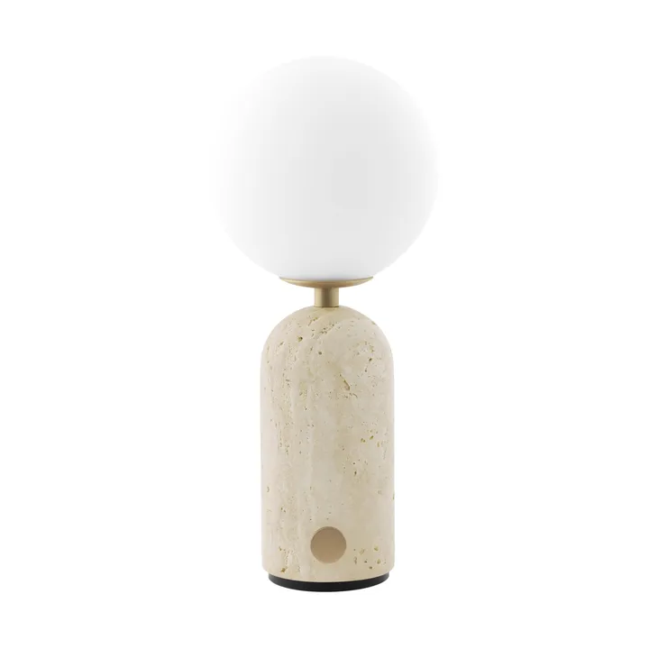 Torrano bordslampa portabel - Beige travertine, 27,5 cm - Globen Lighting