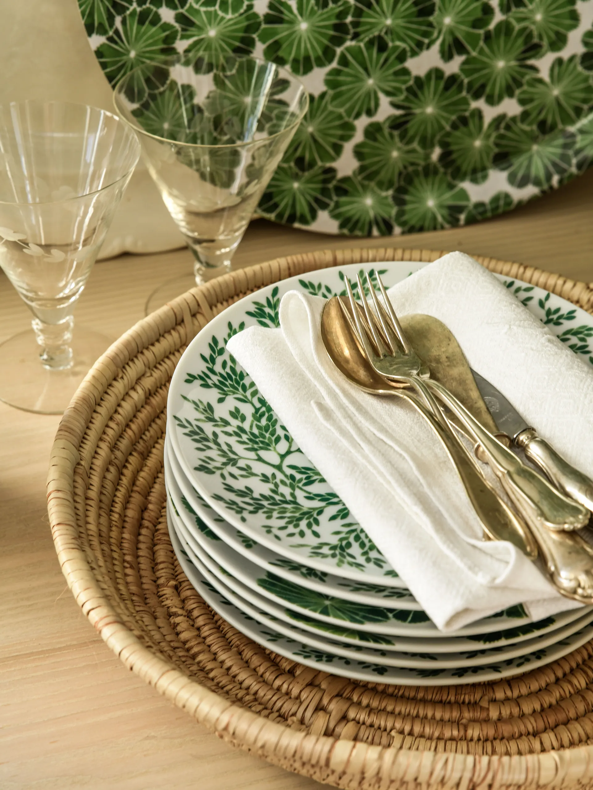 Botanica Myrten assiett Ø21, Grön Götefors Porslin