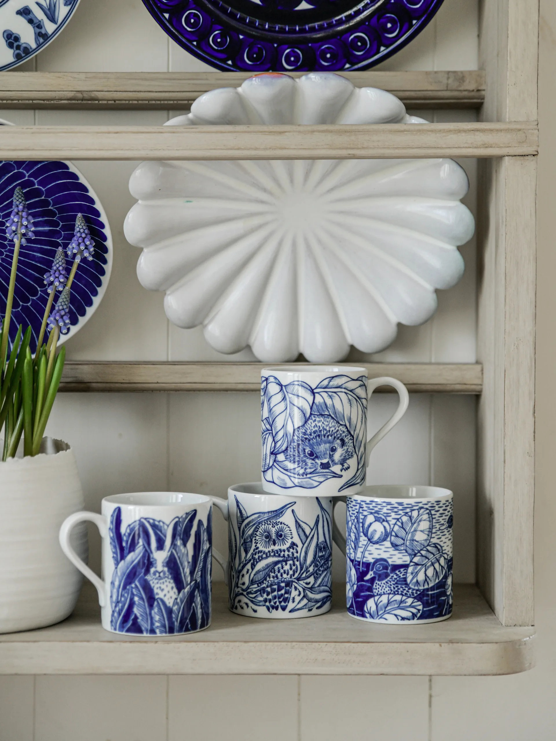 Duck pond mugg 35 cl, Blå Götefors Porslin