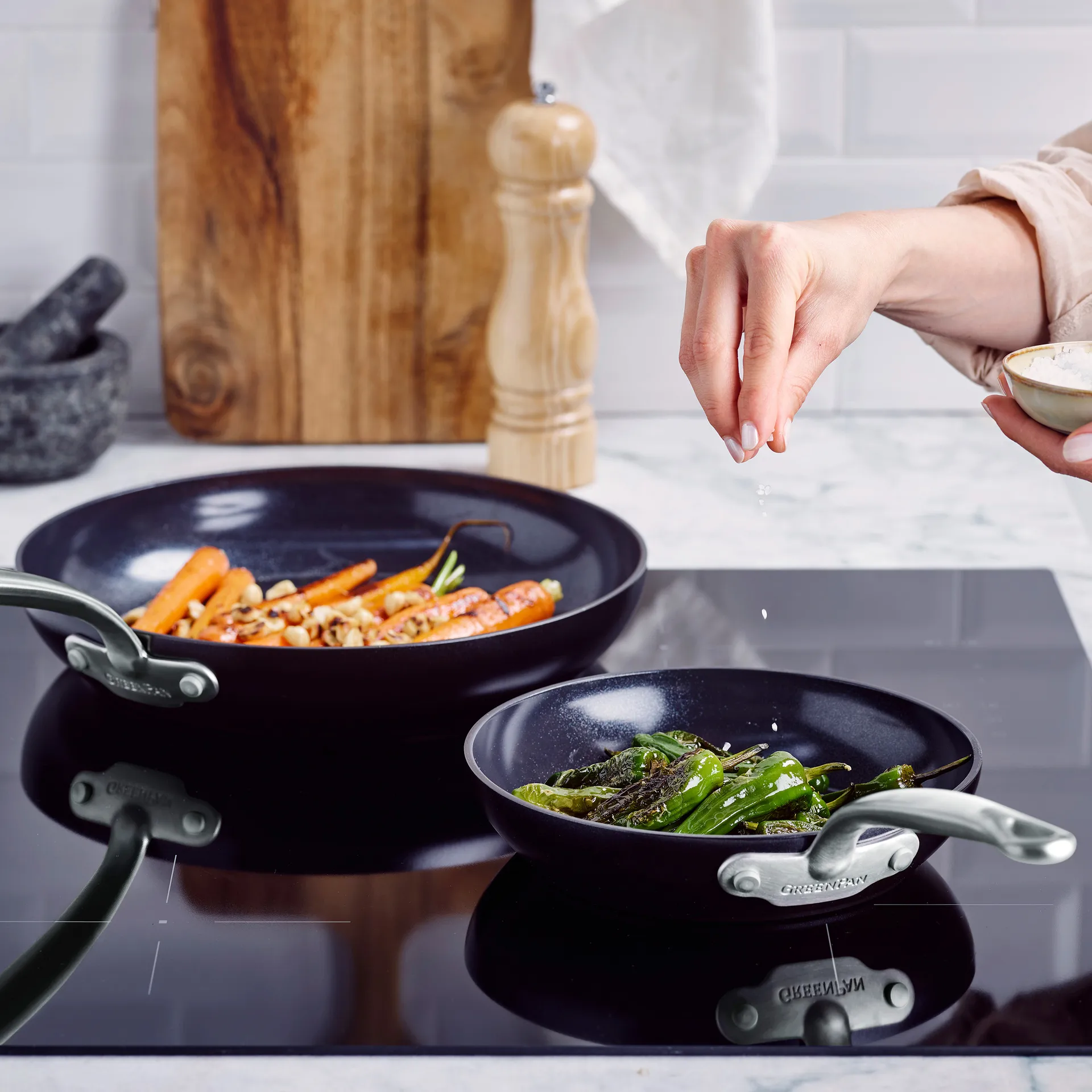 Barcelona stekpanneset, 20 + 28 cm GreenPan