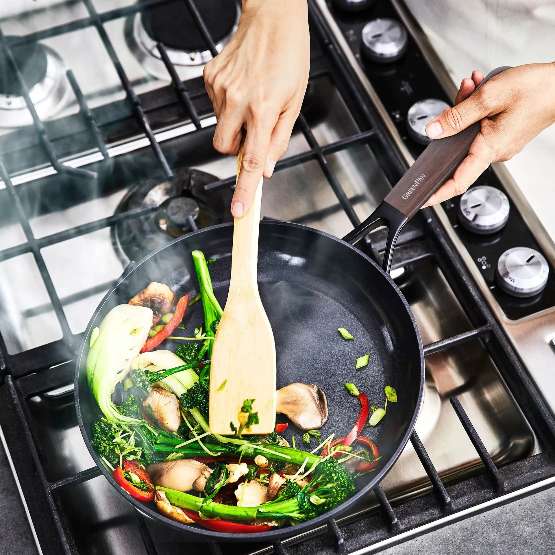 Eco Smartshape stekpanna 28 cm, Dark wood GreenPan