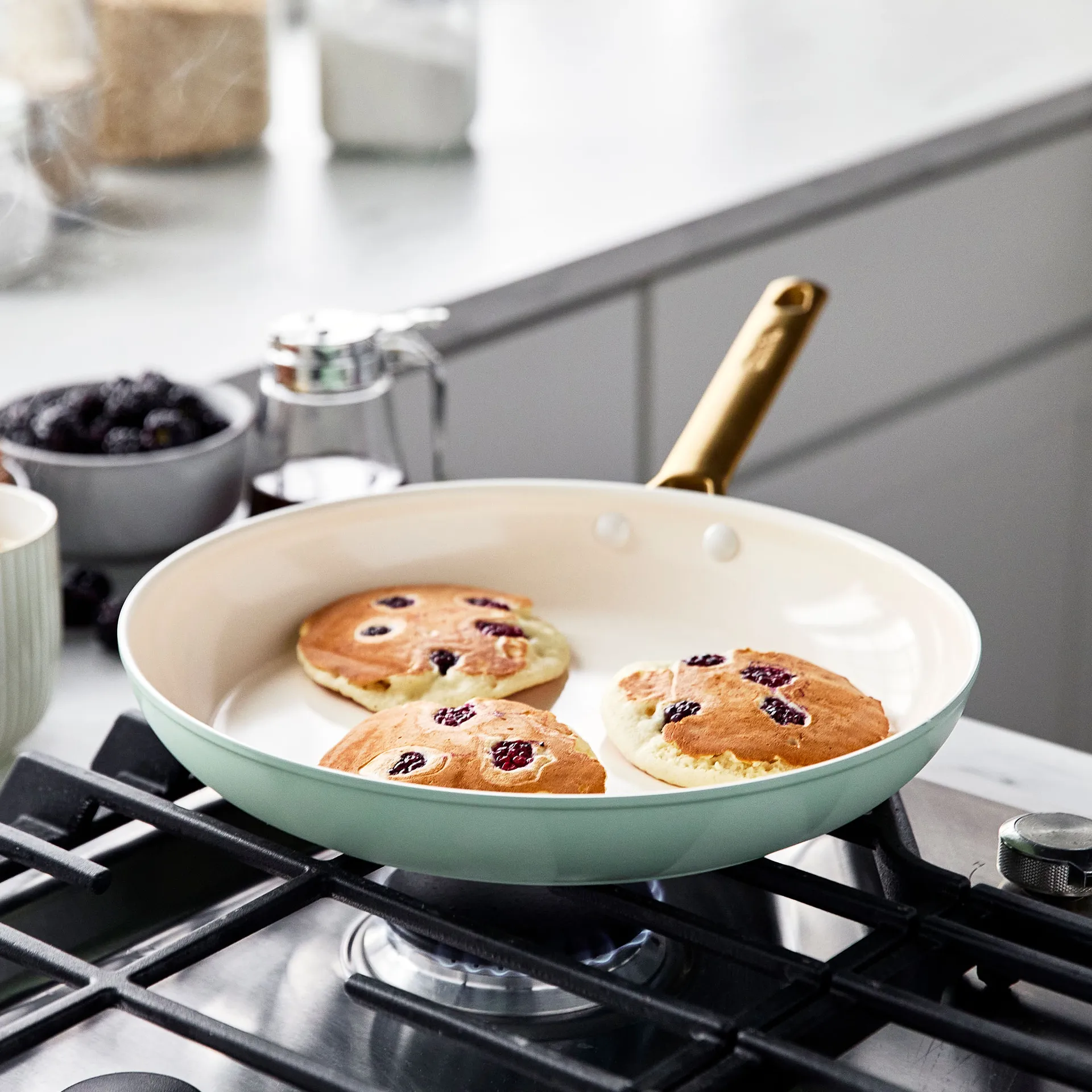 Padova gryt- och stekpanneset 10 delar, Mint green GreenPan