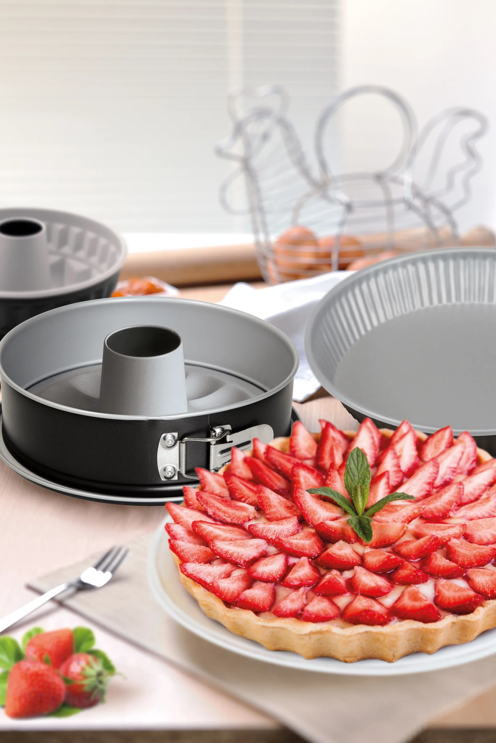 Silver Eligance springform, Stål, inklusive mittkon, Ø26 cm Guardini