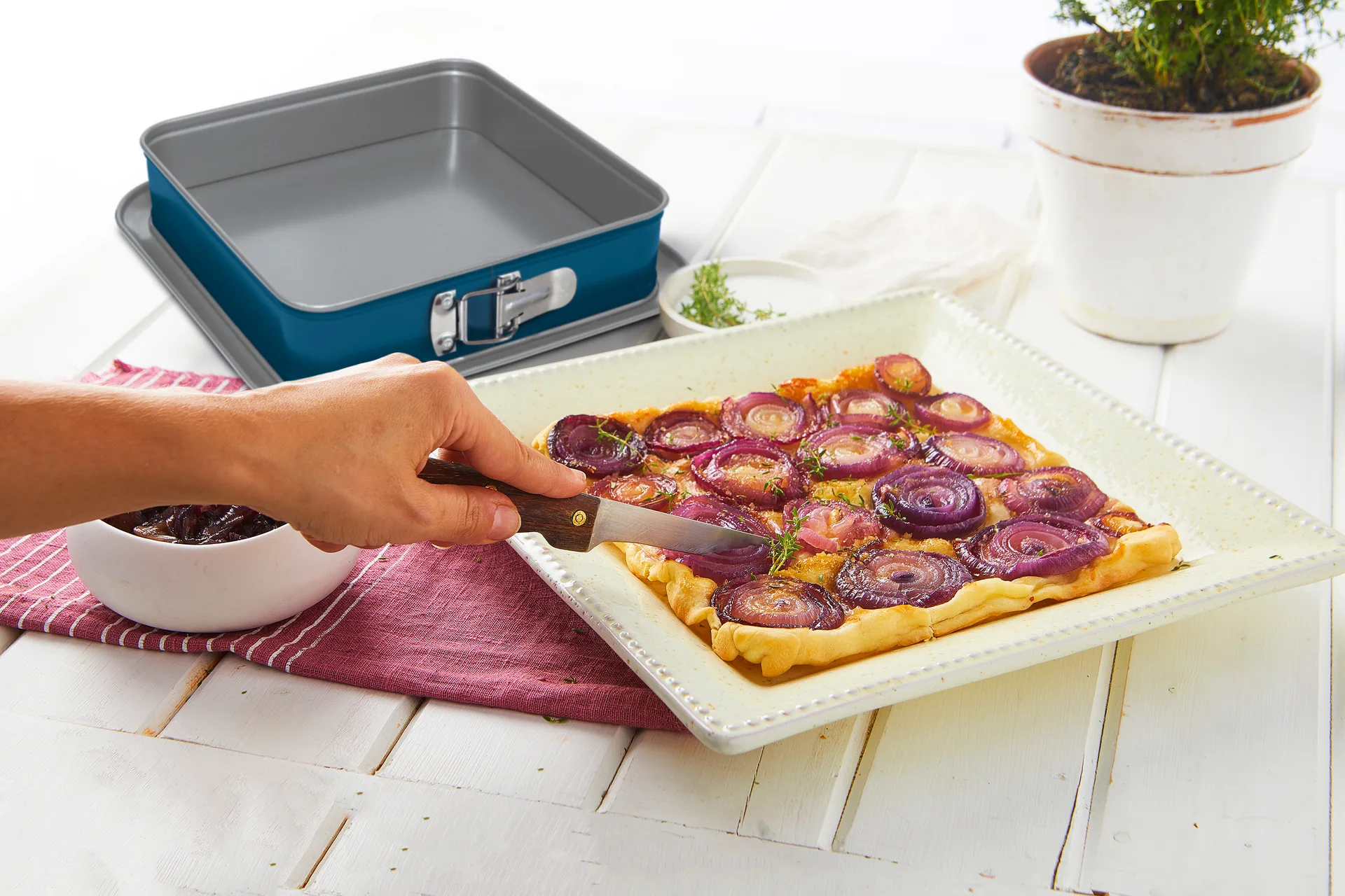 Xbake springform, Stål, fyrkantig, 24x7 cm Guardini