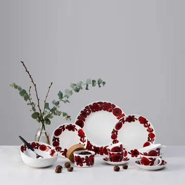 Röd Aster tallrik - Ø 18 cm - Gustafsbergs Porslinsfabrik