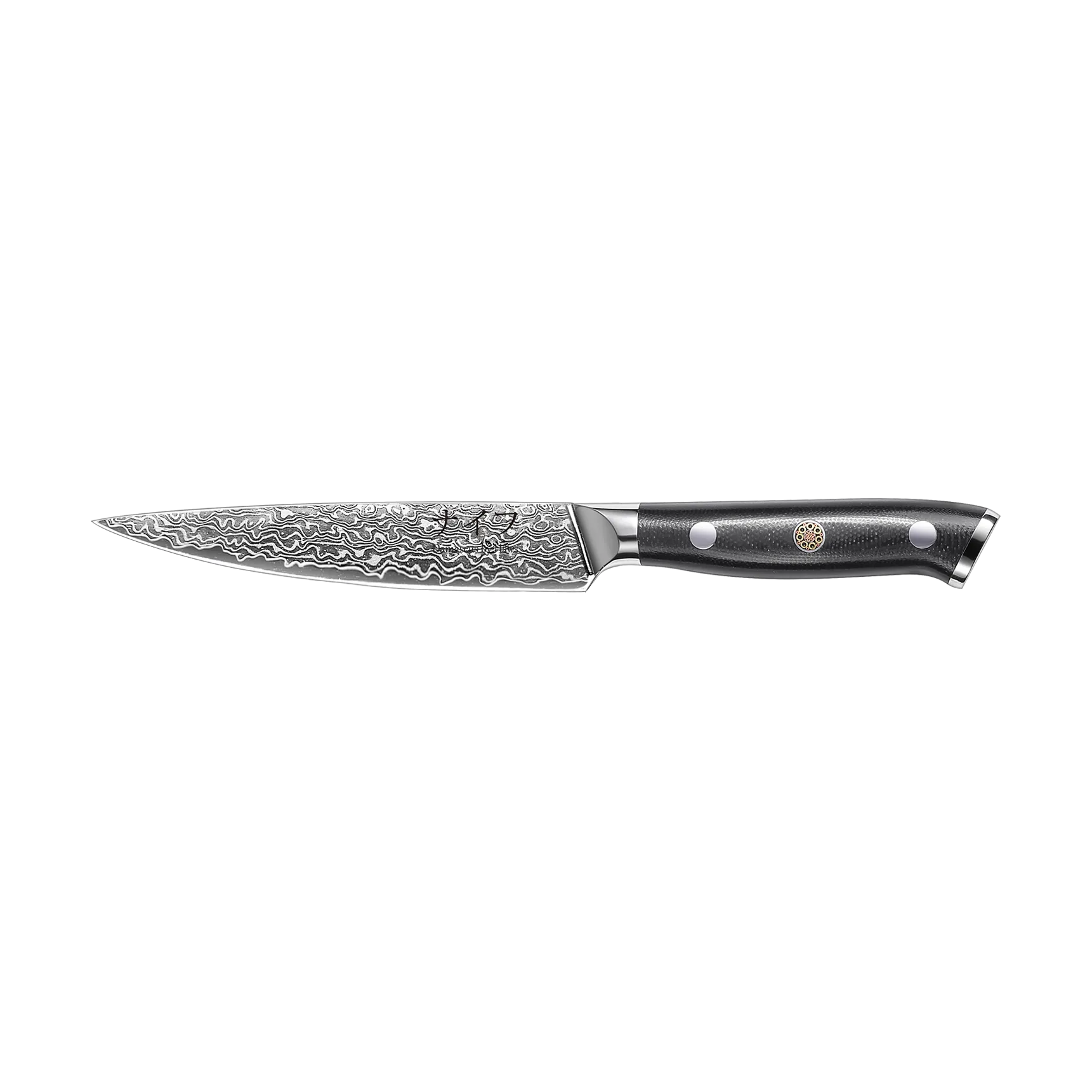 Damascus By Hâws universalkniv 23,6 cm, Svart-rostfritt stål Hâws