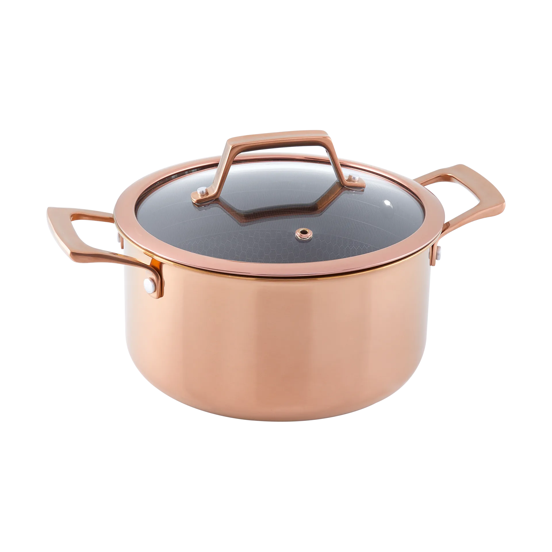 Hâws Santo gryta med lock hybrid coating 3,4 L, Rose Gold Hâws
