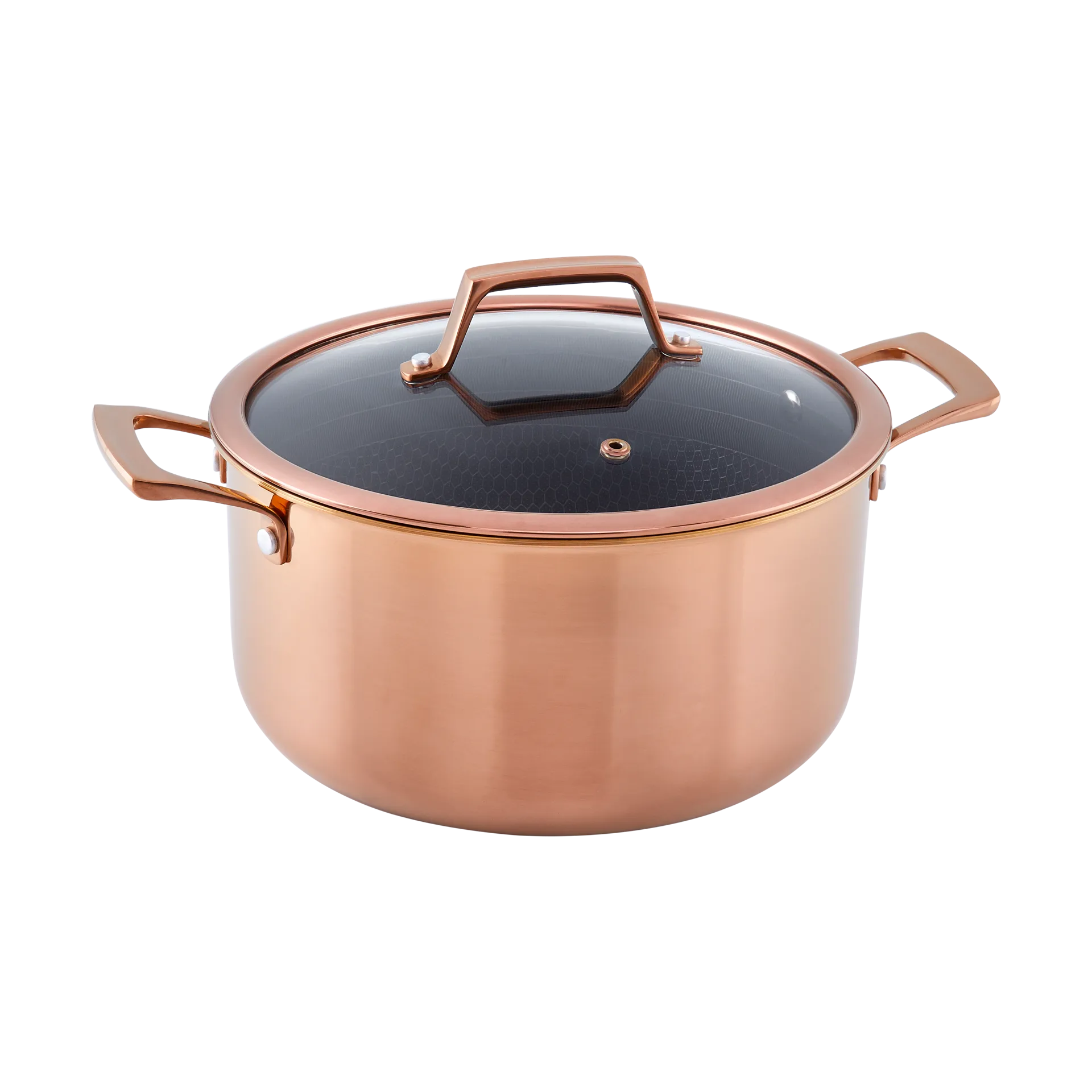 Hâws Santo gryta med lock hybrid coating 5,8 L, Rose Gold Hâws