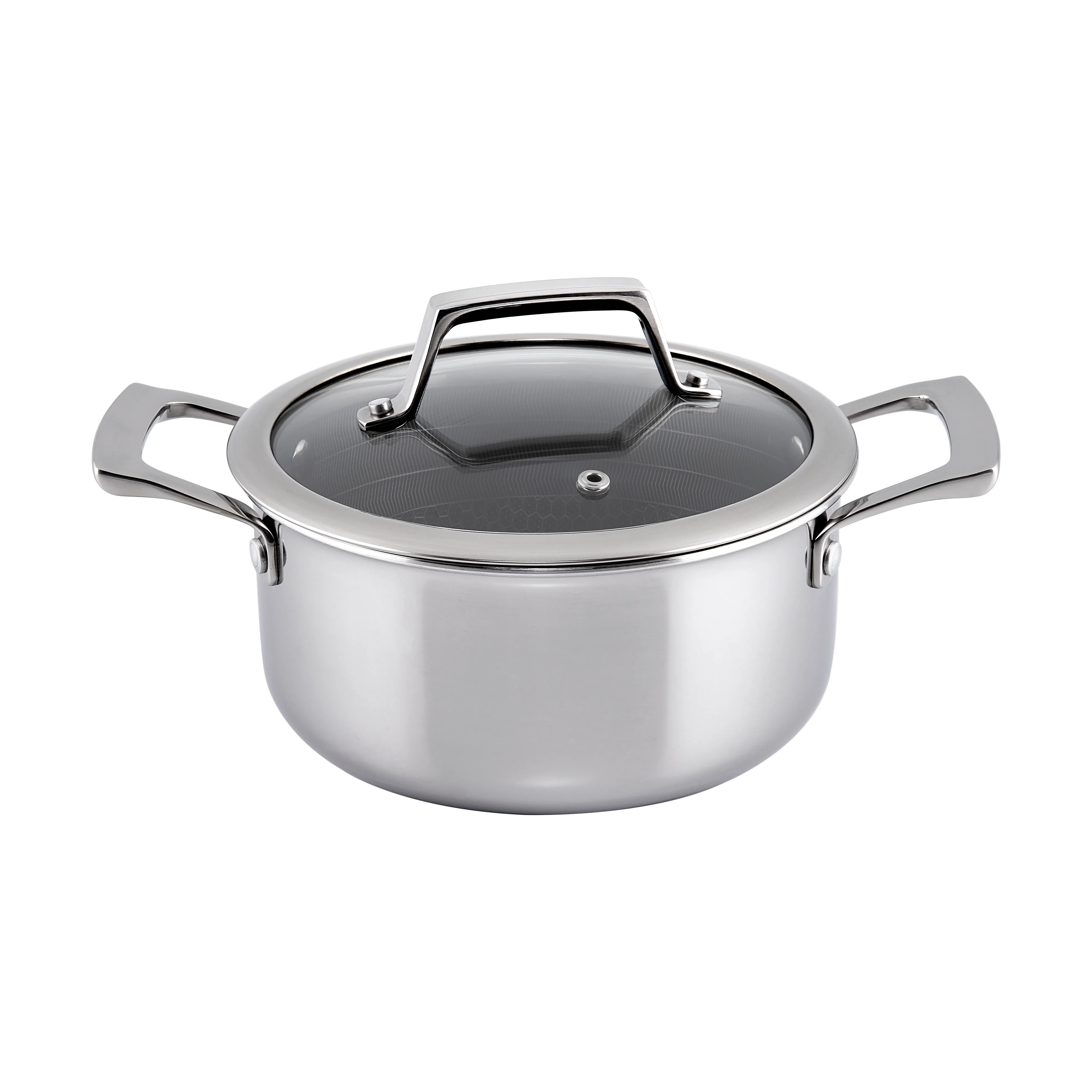 Hâws Santo hybrid coating gryta med lock 2,2 L, Rostfritt stål
