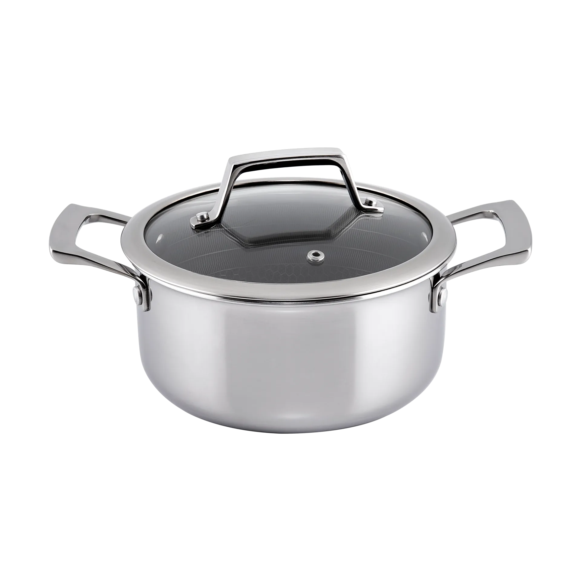 Hâws Santo hybrid coating gryta med lock 2,2 L, Rostfritt stål Hâws