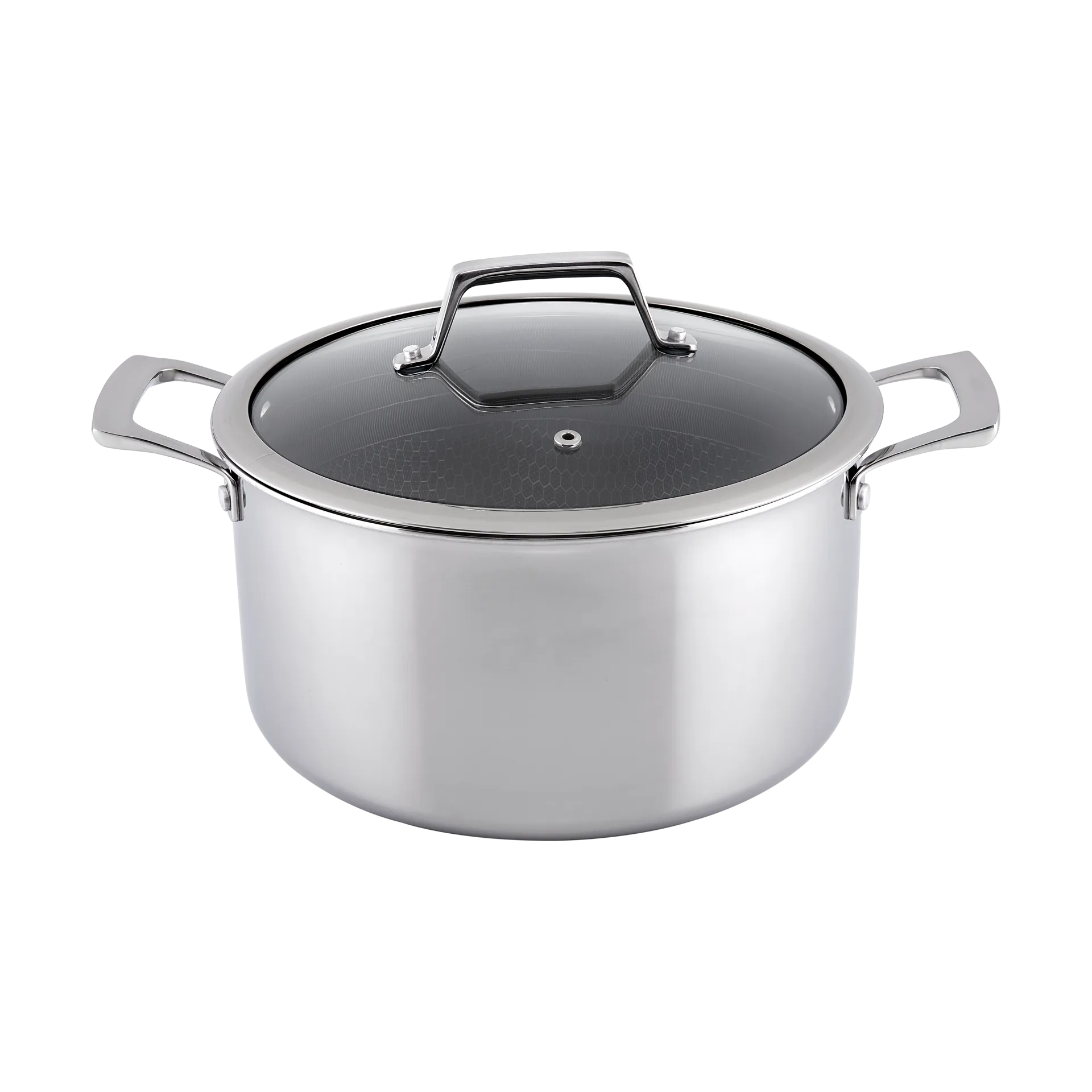 Hâws Santo hybrid coating gryta med lock 5,8 L, Rostfritt stål Hâws