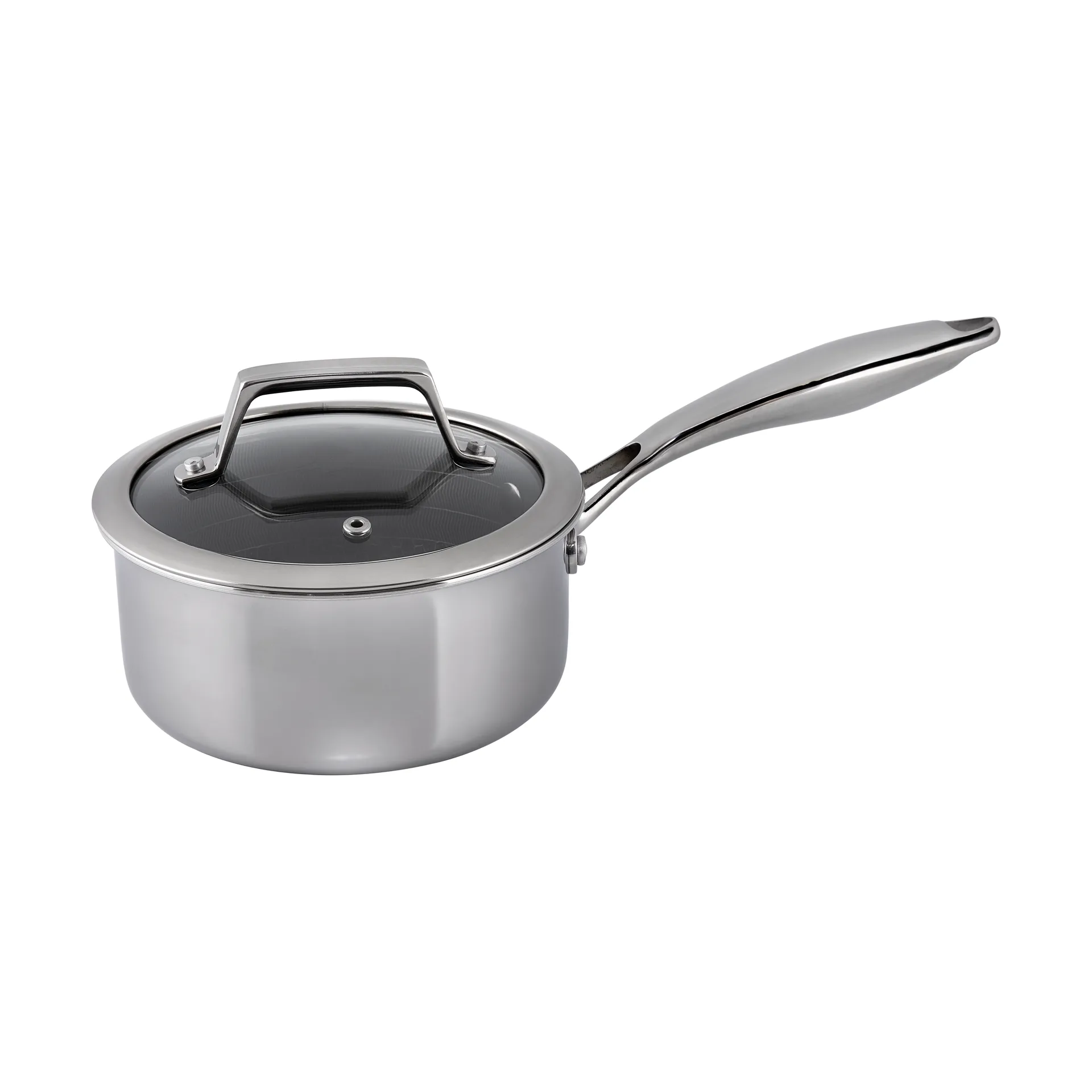 Hâws Santo hybrid coating kastrull med lock 1,5 L, Rostfritt stål Hâws