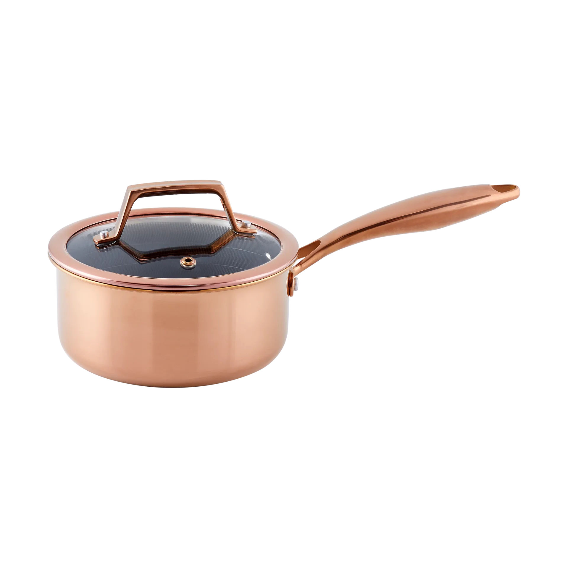Hâws Santo kastrull med lock hybrid coating 1,5 L, Rose Gold Hâws