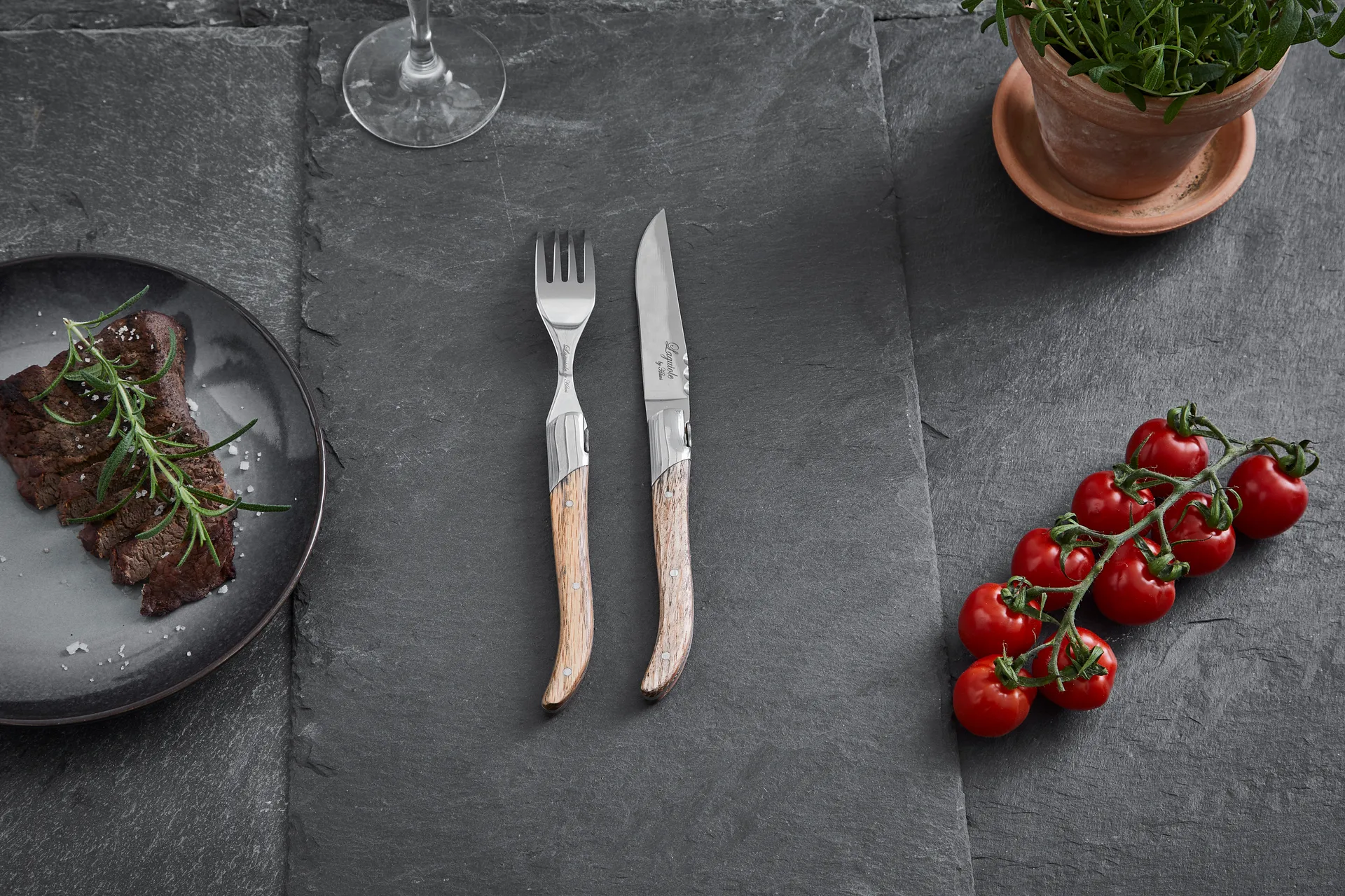 Laguiole By Hâws grillgaffel 6-pack, Oak Hâws