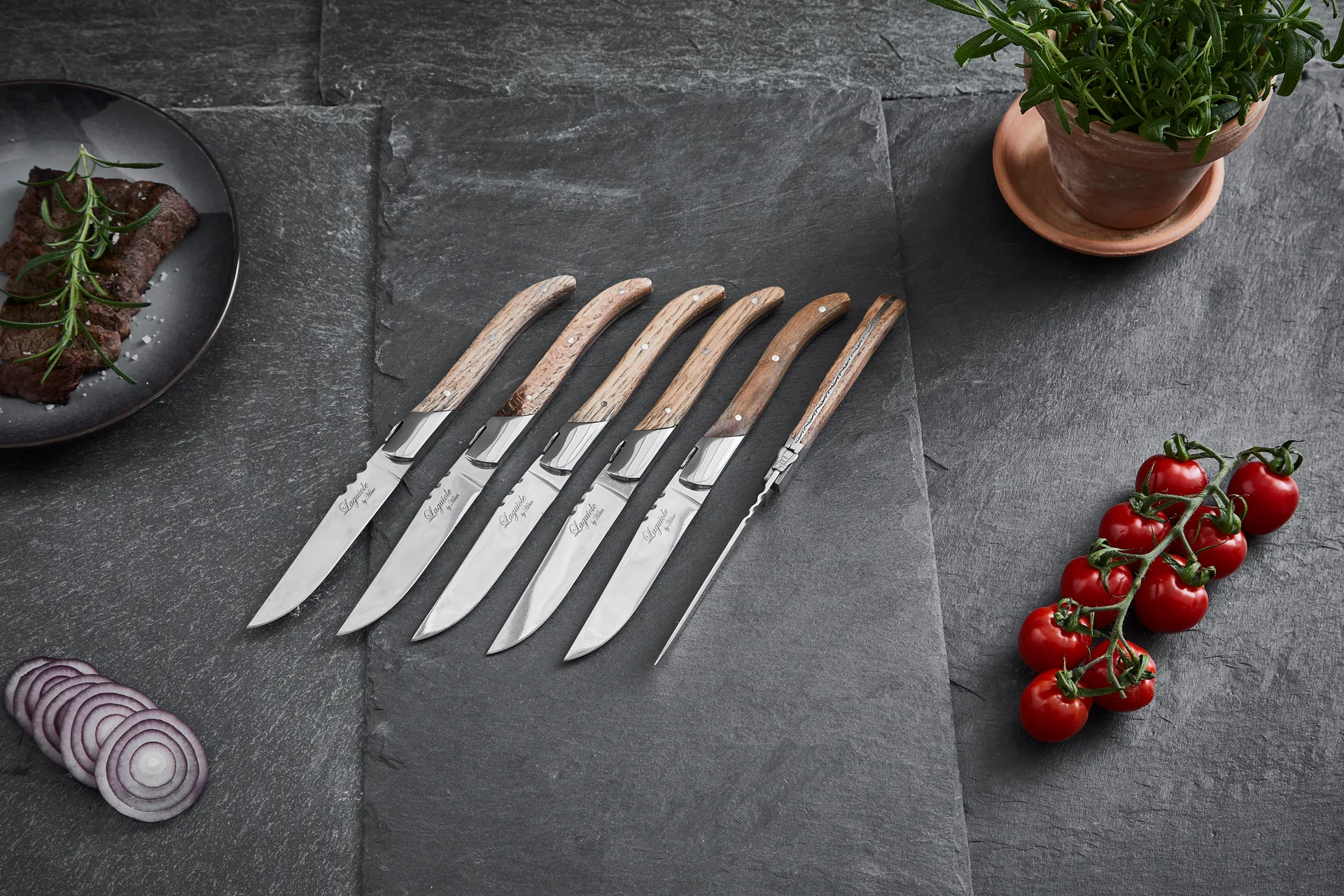 Laguiole By Hâws grillkniv 6-pack, Oak Hâws