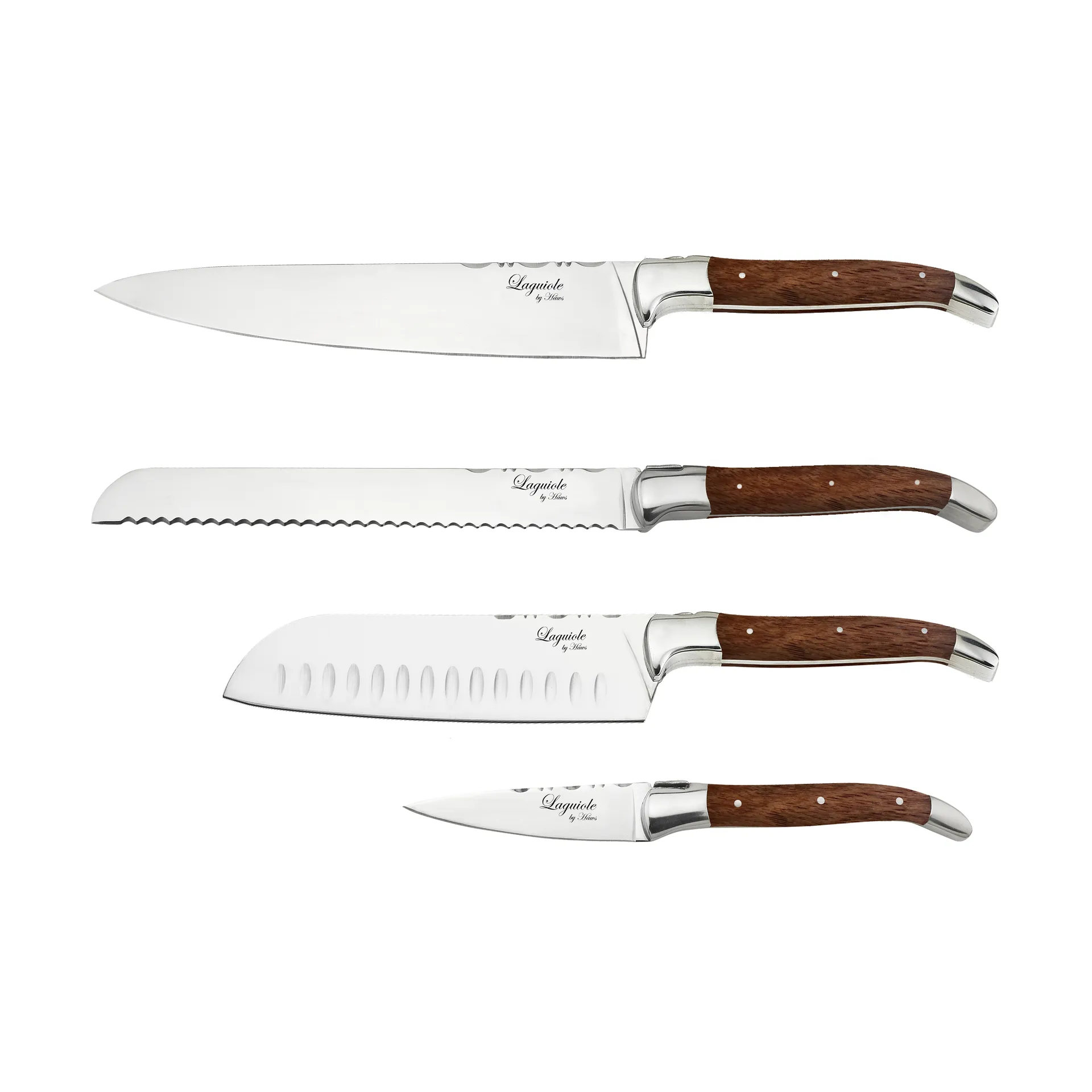 Laguiole By Hâws knivset 4-delar, Rosewood Hâws