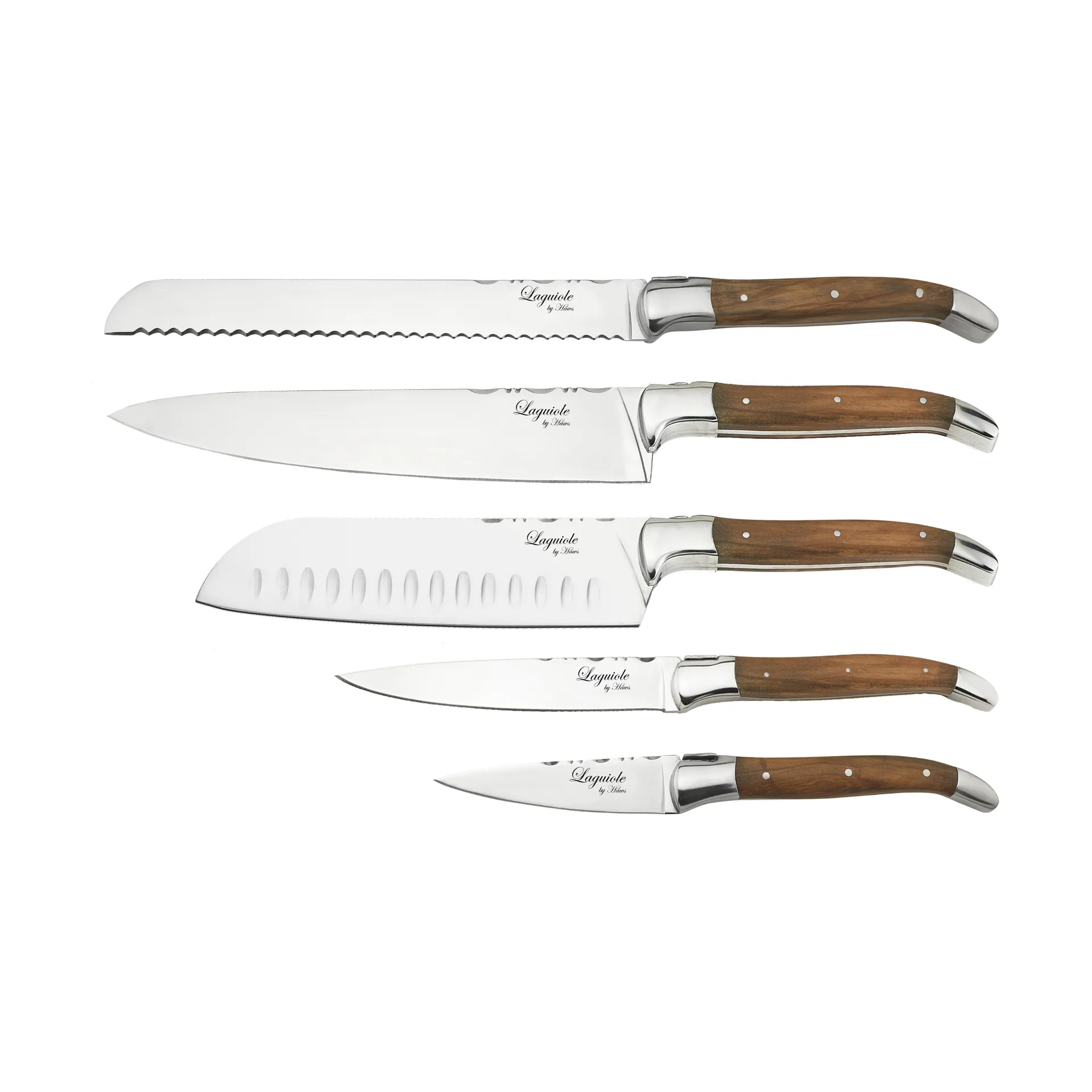 Laguiole By Hâws knivset 5-delar, Olive Hâws