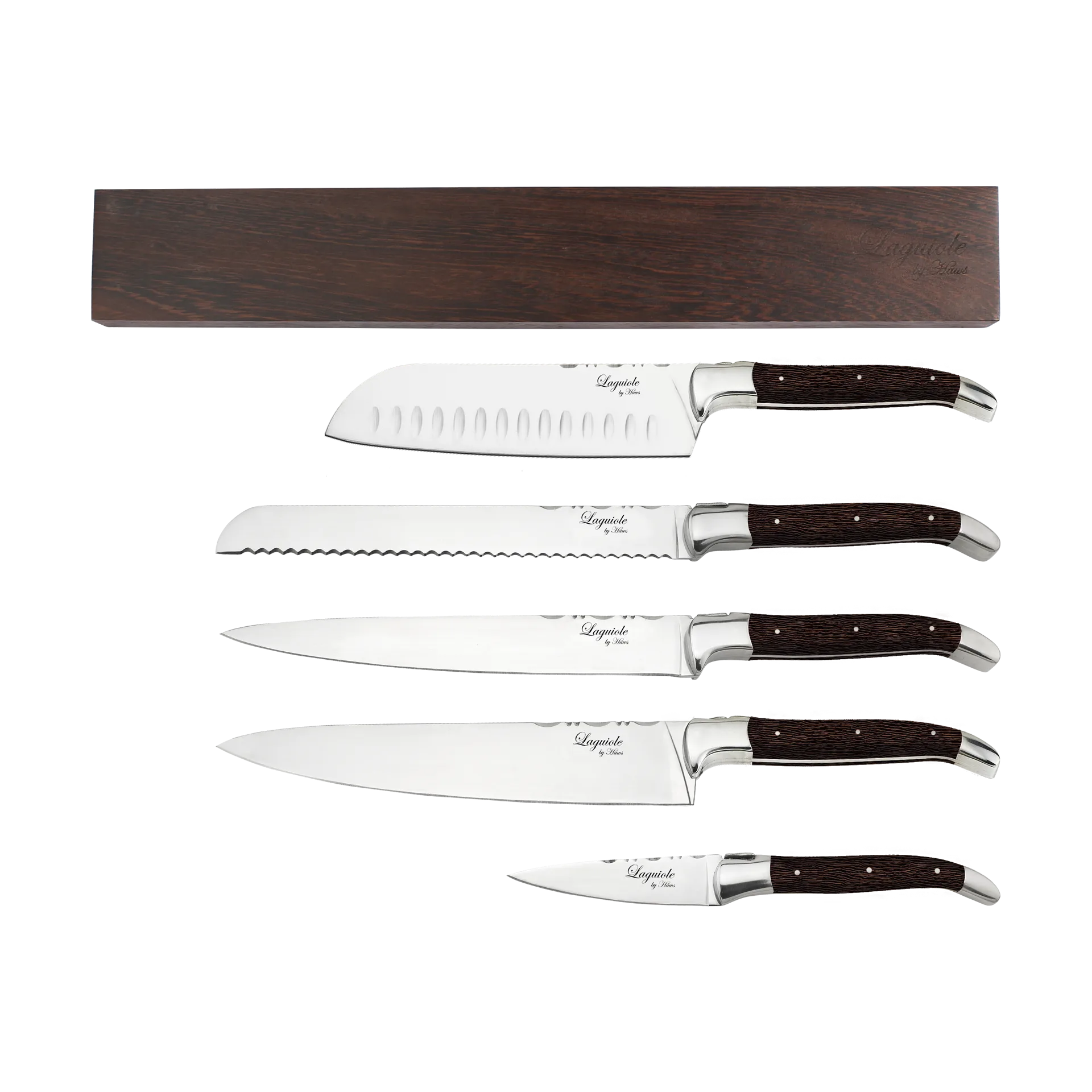 Laguiole by Hâws knivset med magnetlist 6-delar, Wengé Hâws