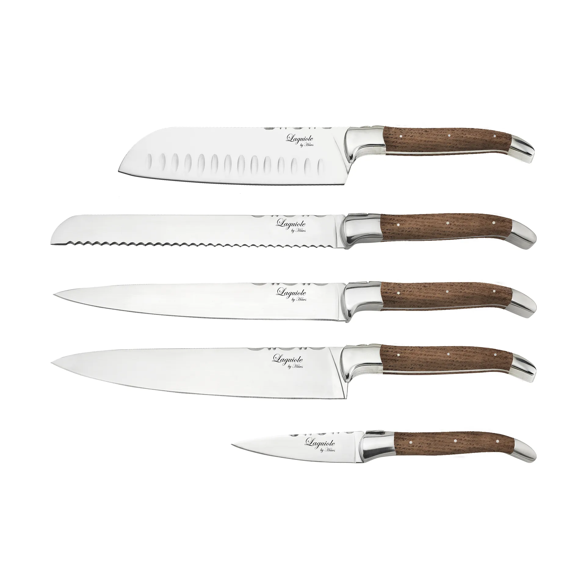 Laguiole By Hâws kockknivsset 5-delar, Oak Hâws