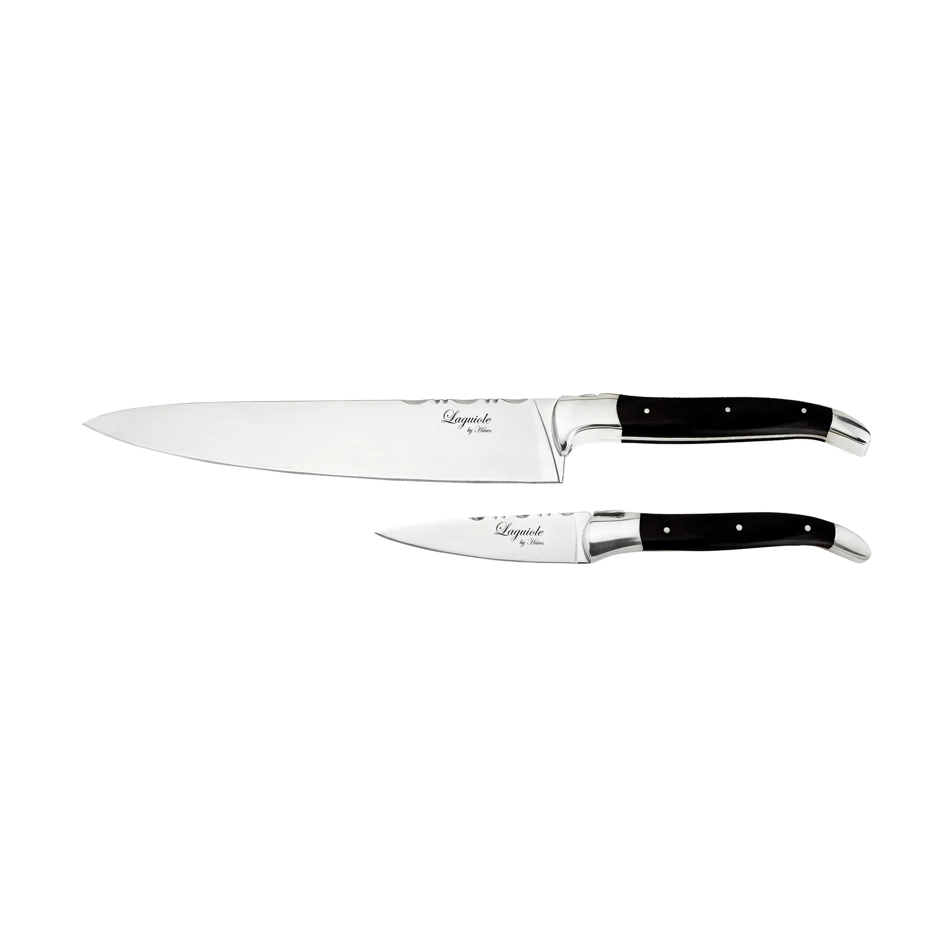 Laguiole By Hâws skal- & kockknivset 2-delar, Black Wood Hâws