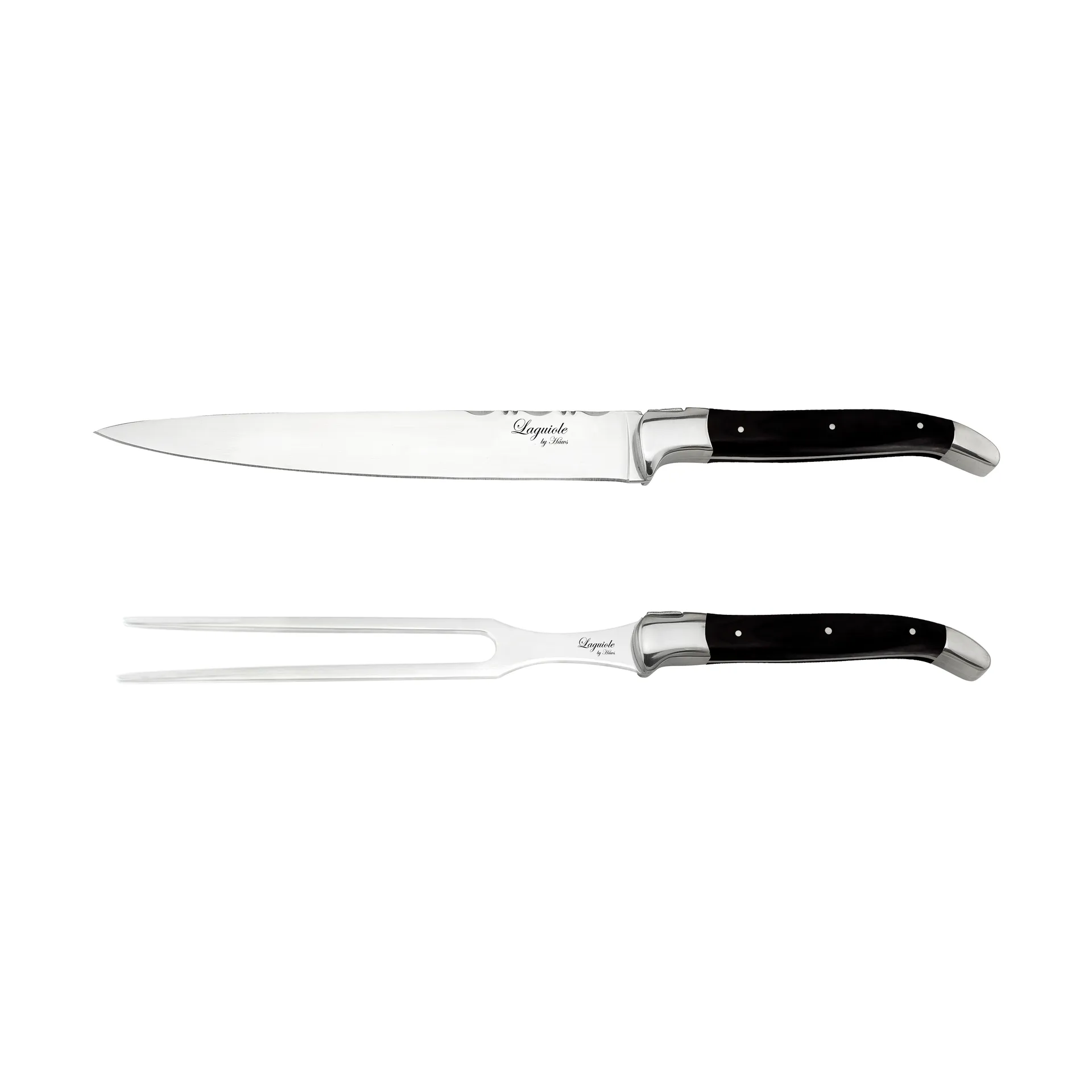 Laguiole By Hâws trancherset 2-delar, Black Wood Hâws