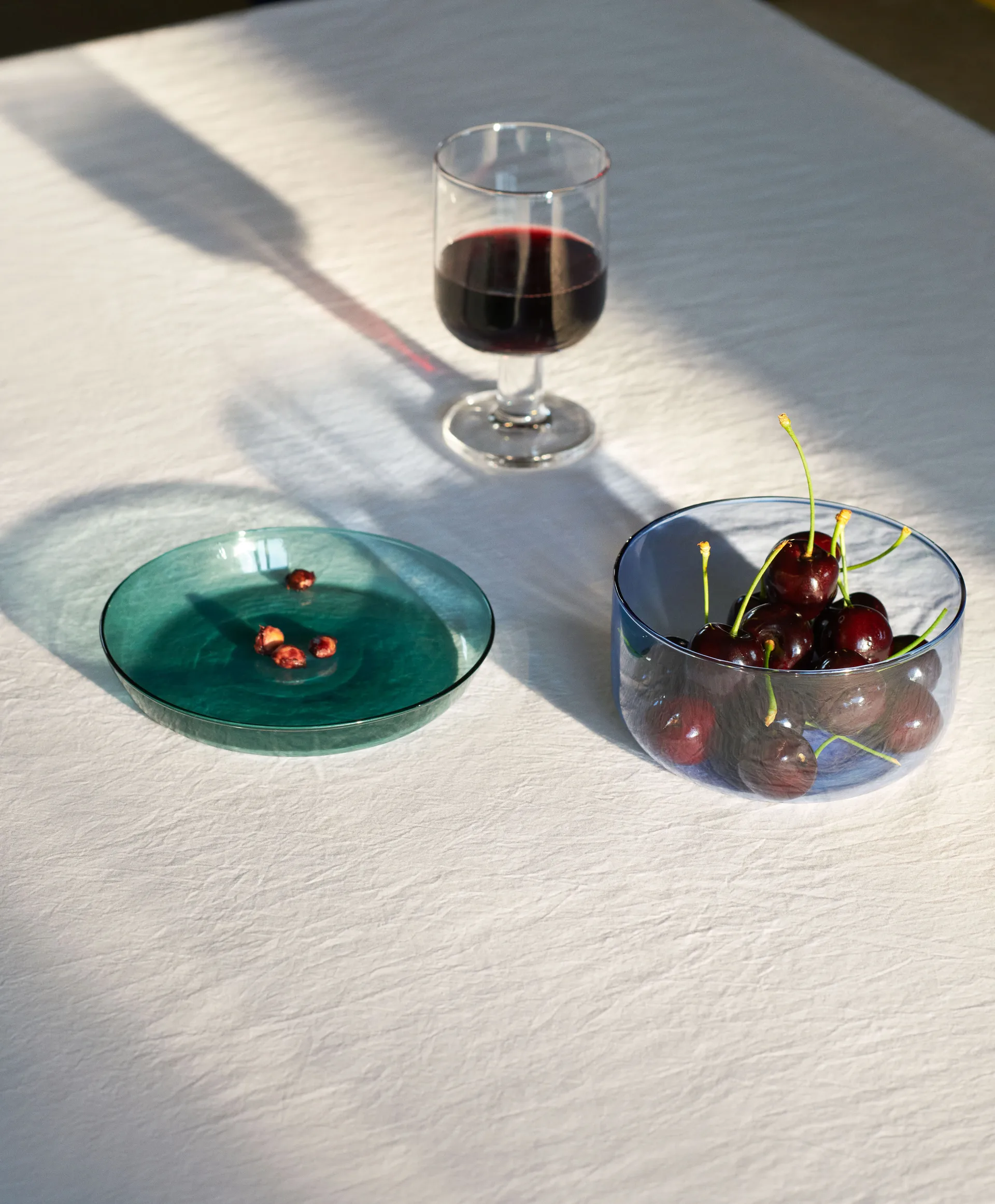 2-in-1 serveringsset skål och fat, Light blue-aqua HAY