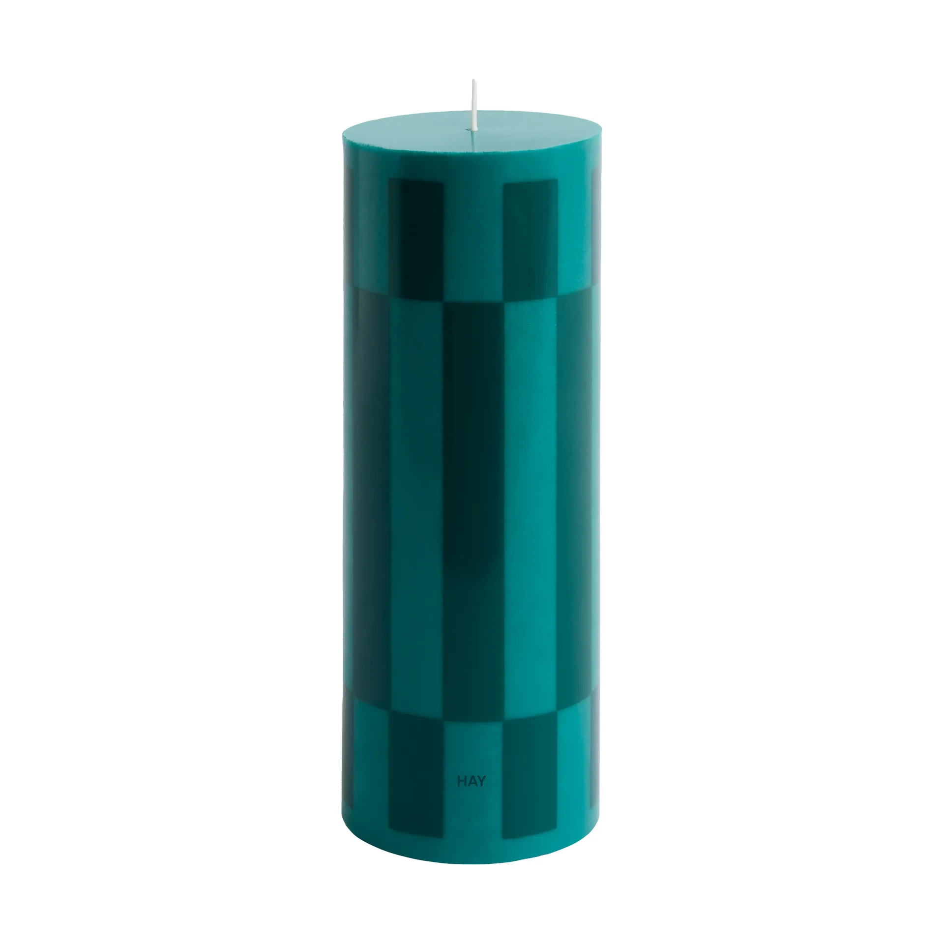 Column Candle blockljus large 25 cm, Green-dark green HAY
