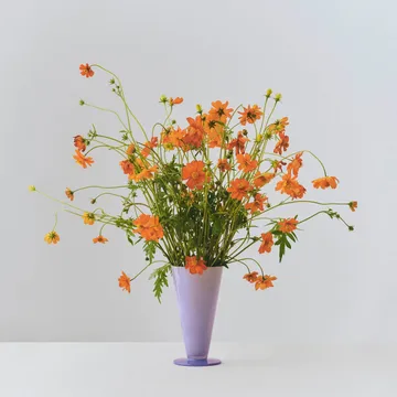 Conical vas - Light blue-lavender blue, small - HAY