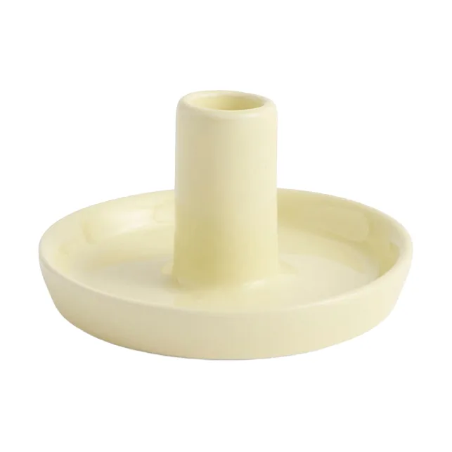 HAY Disc ljusstake Lime white, Ø7x4 cm