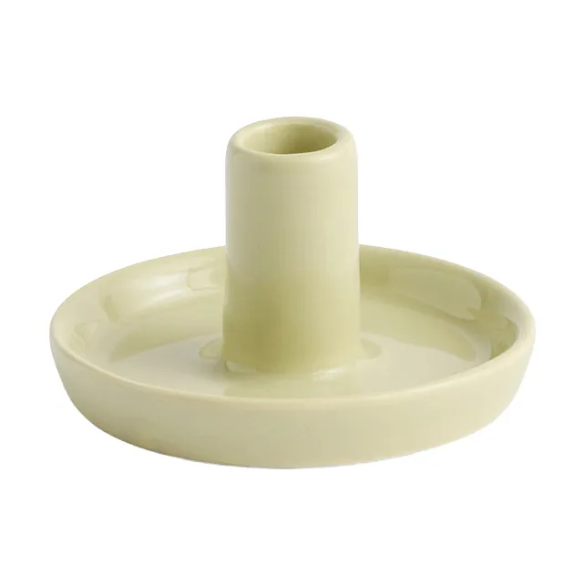 HAY Disc ljusstake Soft pistachio, Ø7x4 cm