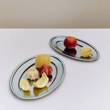 Essential Steel serveringsfat - Rostfritt stål, ovalt, medium - HAY