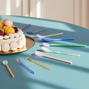 Flat glassked 2-pack - Light pink-white - HAY