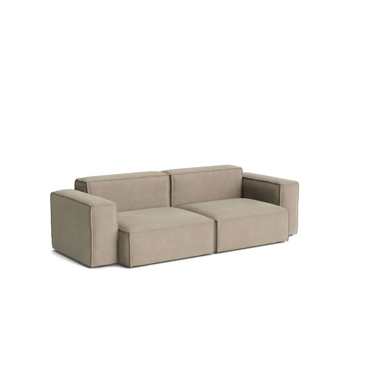 Mags Soft Low Armrest soffa 2,5-sits kombination 1 - Linara beige, avtagbar klädsel - HAY