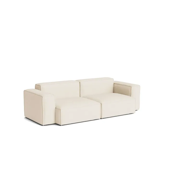 Mags Soft Low Armrest soffa 2,5-sits kombination 1 - Turf cream, avtagbar klädsel - HAY
