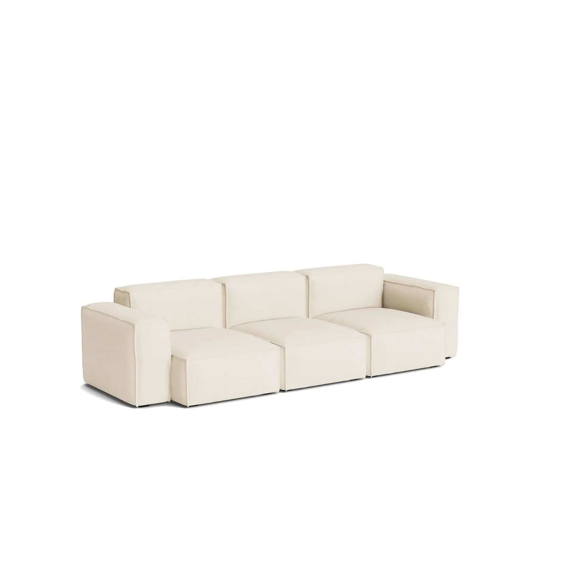 Mags Soft Low Armrest soffa 2,5-sits kombination 1, Turf cream, avtagbar klädsel HAY