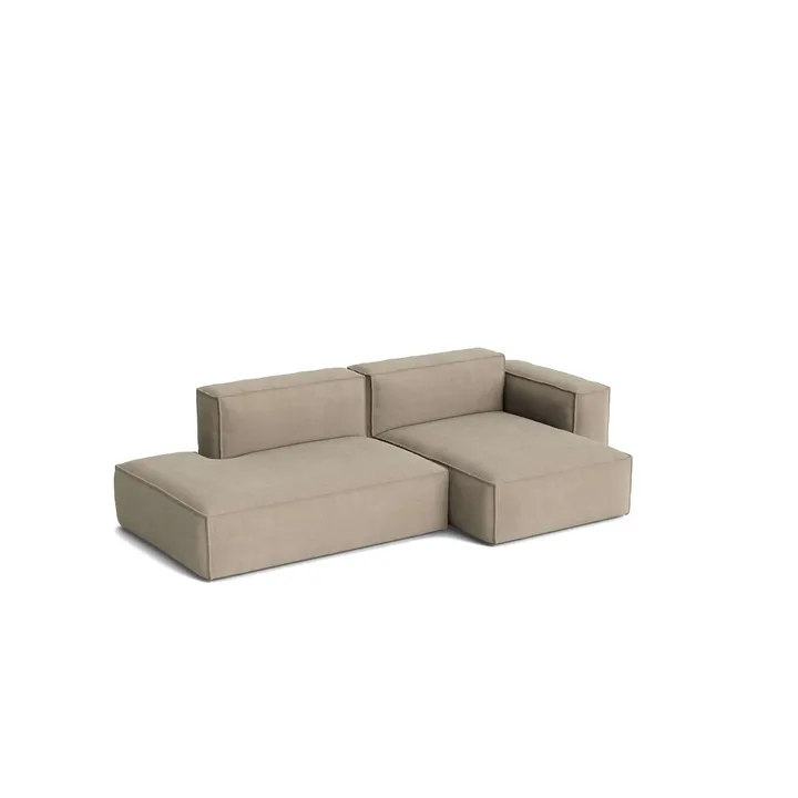 Mags Soft Low Armrest soffa 2,5-sits kombination 3 - Linara beige, högerställd, avtagbar klädsel - HAY