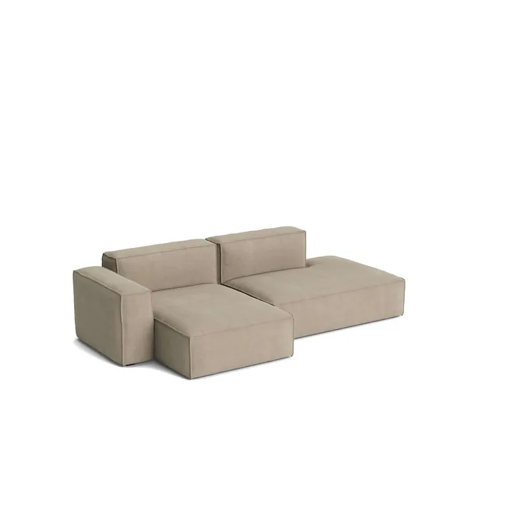 Mags Soft Low Armrest soffa 2,5-sits kombination 3 - Linara beige, vänsterställd, avtagbar klädsel - HAY