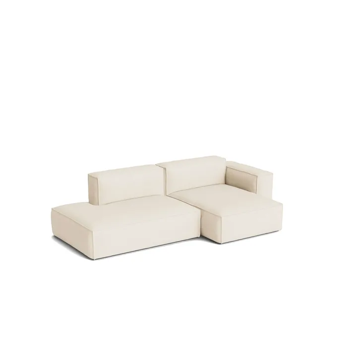 Mags Soft Low Armrest soffa 2,5-sits kombination 3 - Turf cream, högerställd, avtagbar klädsel - HAY