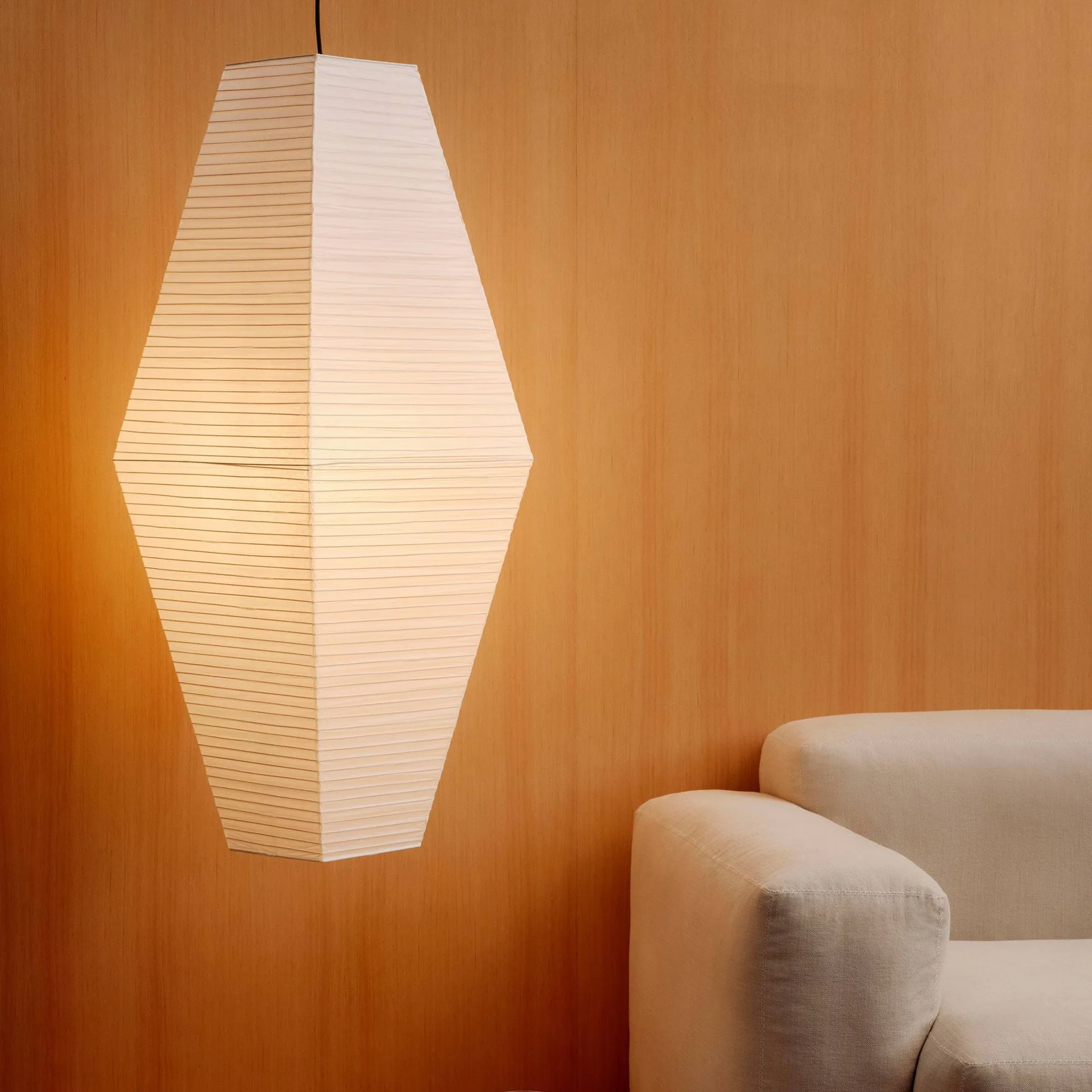 Paper Shade Prism lampskärm, Classic white, 40x110 cm HAY