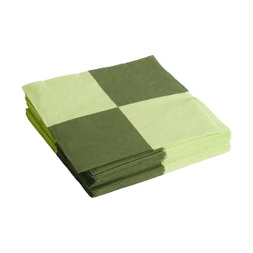 HAY Pattern Dinner Check servett 40×40 cm 20-pack Light green-dusty green L
