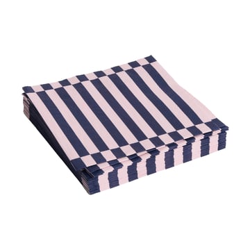 HAY Pattern Dinner Stripe servett 40×40 cm 20-pack Light pink-dark blue pillar