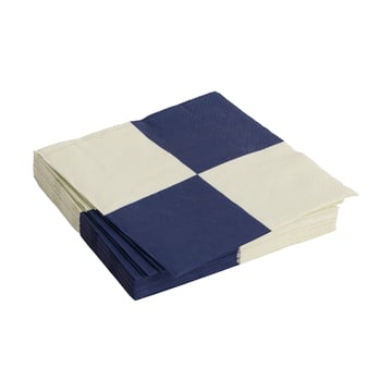 HAY Pattern Lunch Check servett 33×33 cm 20-pack Off white-dark blue L