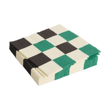 HAY Pattern Lunch Check servett 33×33 cm 20-pack Off white-green-black M
