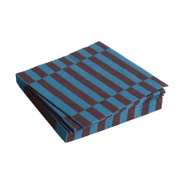 HAY Pattern Lunch Stripe servett 33×33 cm 20-pack Anthracite-bordeaux pillar