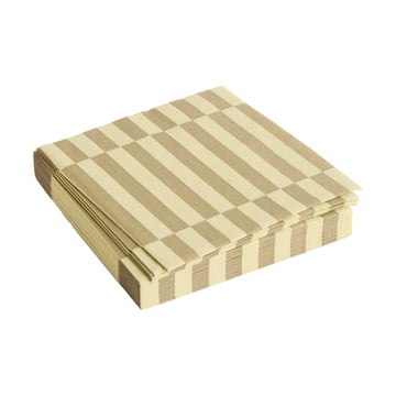 HAY Pattern Lunch Stripe servett 33×33 cm 20-pack Cream-sand pillar